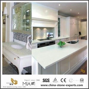 Чисто бели ламинати кварца пултови за кухињу и купатило са јефтиним трошак