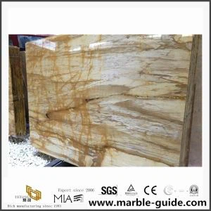 Standart narx uchun Siena sariq marmar plita hashamatli dekoru / Tuzilishi bezatish