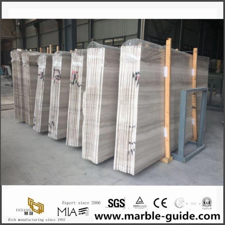 Popular Wooden White Marble Slabs For Projects