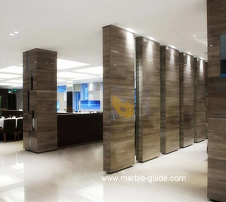 China Coffee Wooden Brown Marble Slabs