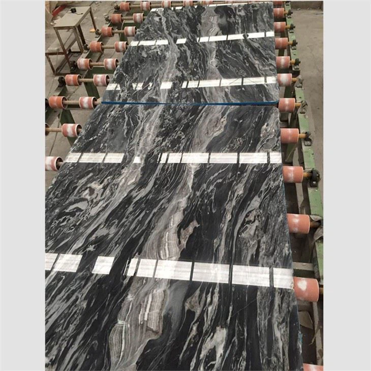 Bookmatched Dream Star Black Marble Slabs